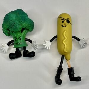 2008 Accoutrements Captain Corn Dog & Baron Von Broccoli Bendable Figures